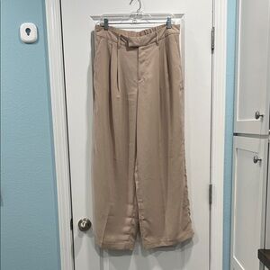 a new day Light Beige Wide-Leg Pleated Trousers from Target